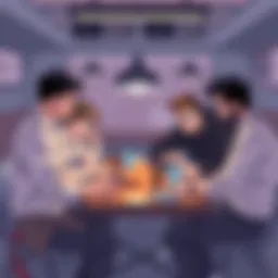 A group of friends immersed in a tabletop RPG session