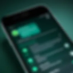 Smartphone displaying WhatsApp chat screen