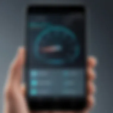 Selecting Speed Options in the App User selecting speed options in app