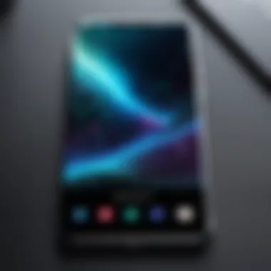 Live Wallpaper on a Device Artistic representation of a device displaying a live wallpaper