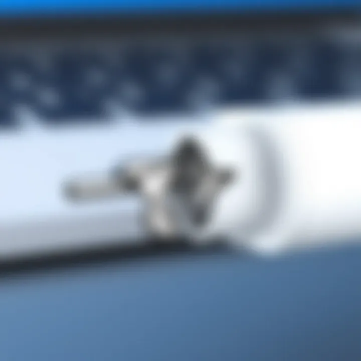 Close-up of a charger with visible damage