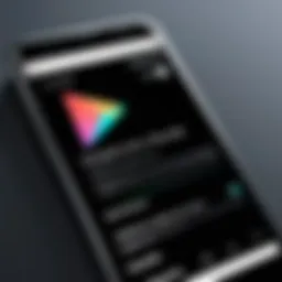 An illustration showing a smartphone with a Google Play Store error message.