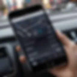 Uber app interface on iPhone showcasing ride options
