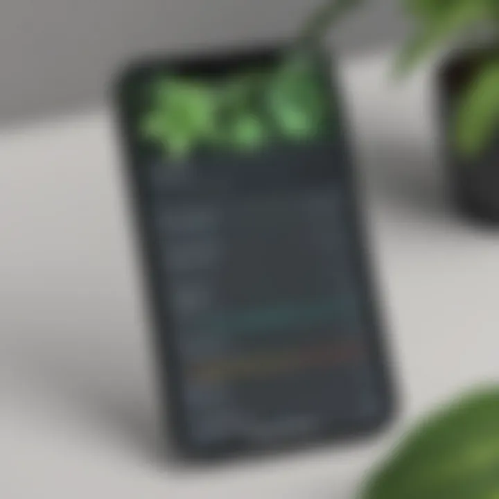 Illustration of a smartphone displaying a plant identifier app interface