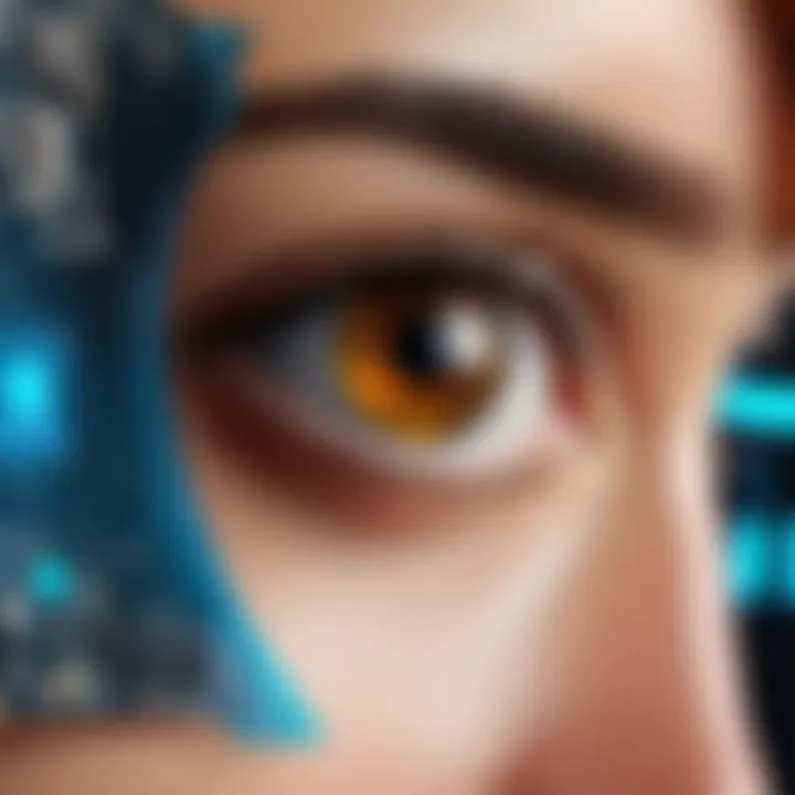 Detailed close-up of background manipulation in an image