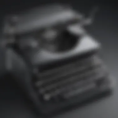 User interface of a typewriter app with customizable settings