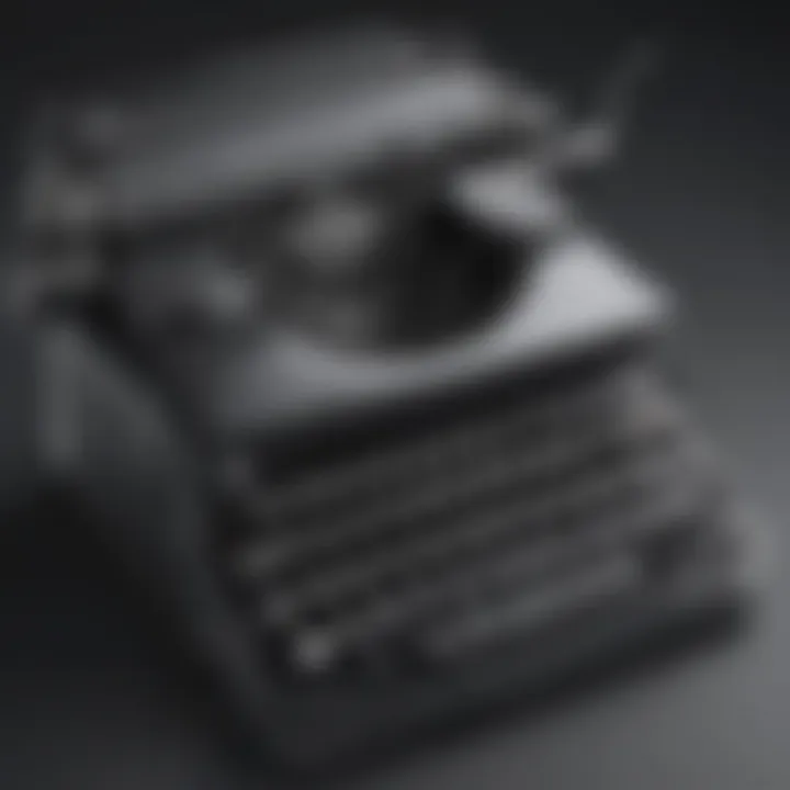 User interface of a typewriter app with customizable settings