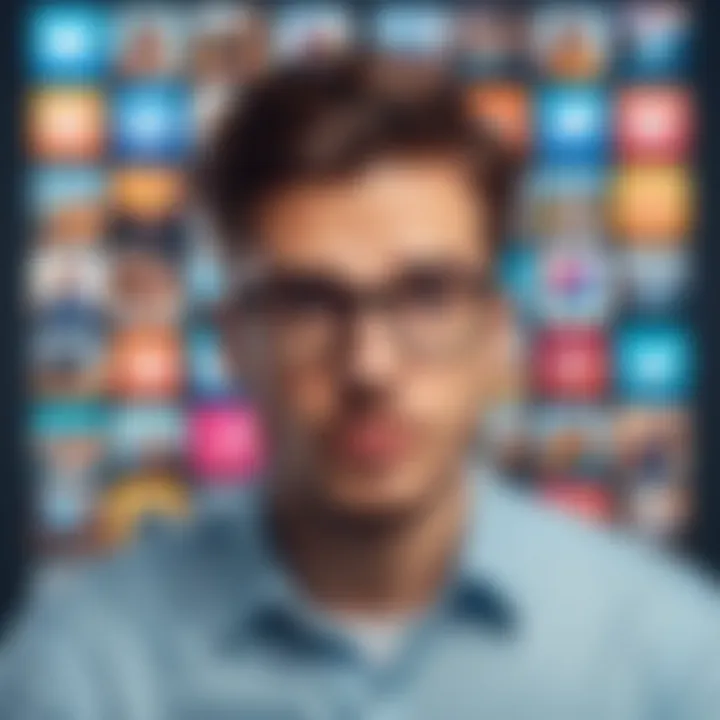 A person looking puzzled while scrolling through their Instagram feed.