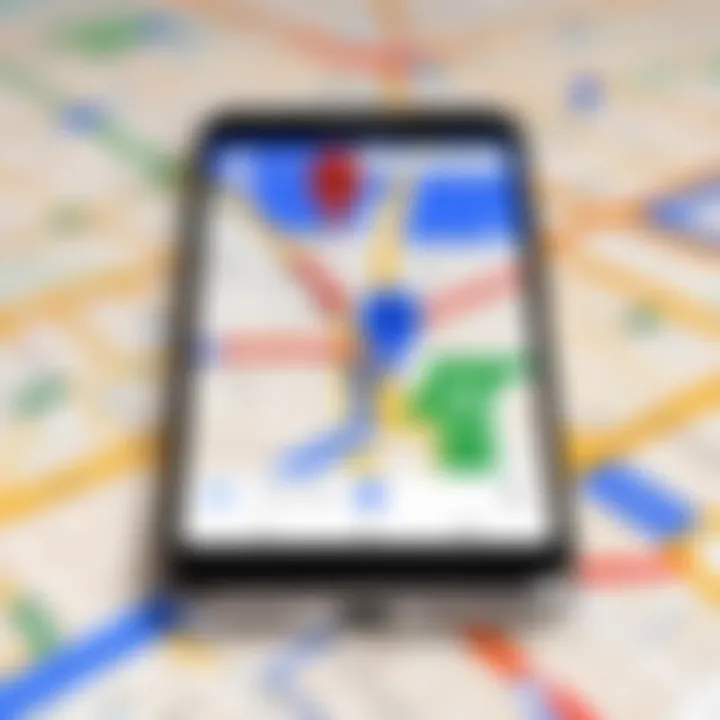 A close-up of a smartphone displaying Google Maps with walking directions highlighted.