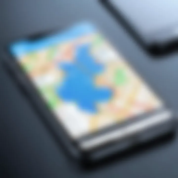 A diagram illustrating the technological advancements in navigation apps
