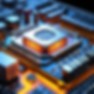 Thermal Sensor Integration Close-up of a thermal sensor attached to a CPU to monitor temperature