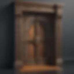 Artisan crafting intricate design for hidden door