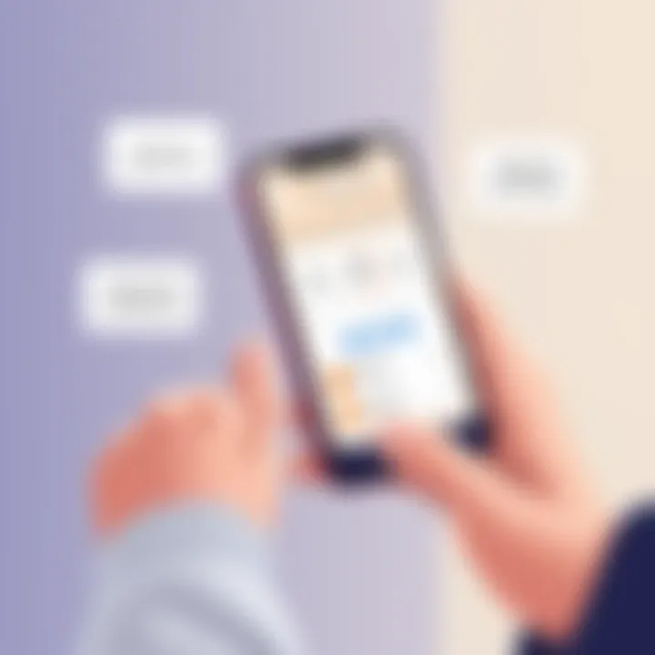 Exploring Features of a Guitar Tuning Application User exploring tuning app features on a smartphone