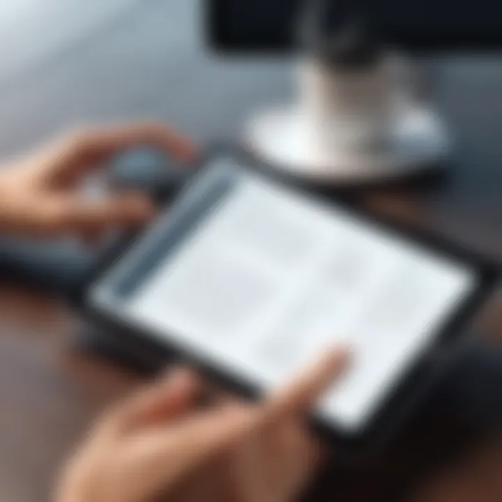 User navigating an EPUB reader interface with ease