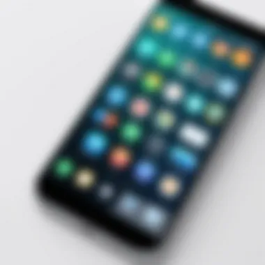 Utilizing Apps on a SIM-Free Smartphone Smartphone displaying various apps without SIM card