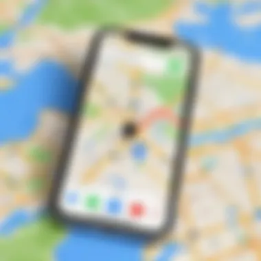 Map showing location of the iPhone