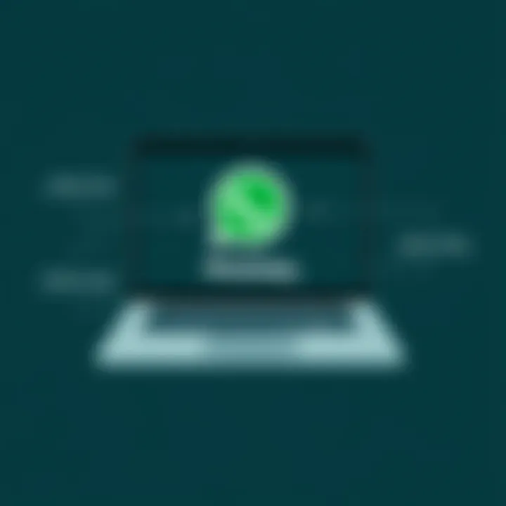 Installation process of WhatsApp on a laptop