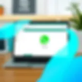 WhatsApp interface on a laptop screen