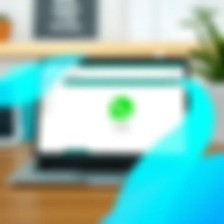 WhatsApp interface on a laptop screen