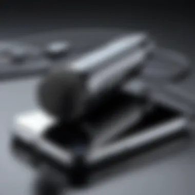 Connecting External Microphone to iPhone External microphone connected to iPhone
