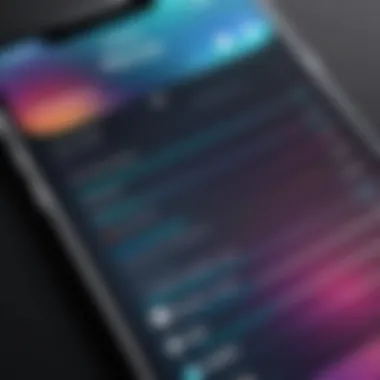 Recording App Interface on iPhone Screen of recording app on iPhone