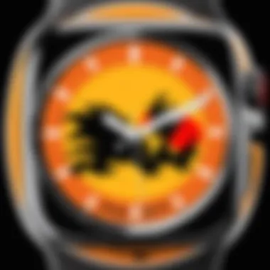 Iconic Imagery: The Dragon Ball Logo on Your Wrist A vibrant watch face showcasing the Dragon Ball logo and iconic imagery