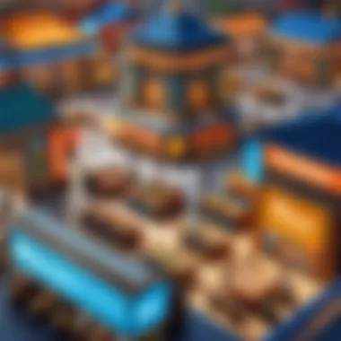 Dynamic Empire Commerce Imagery showcasing a vibrant marketplace in a virtual empire setting